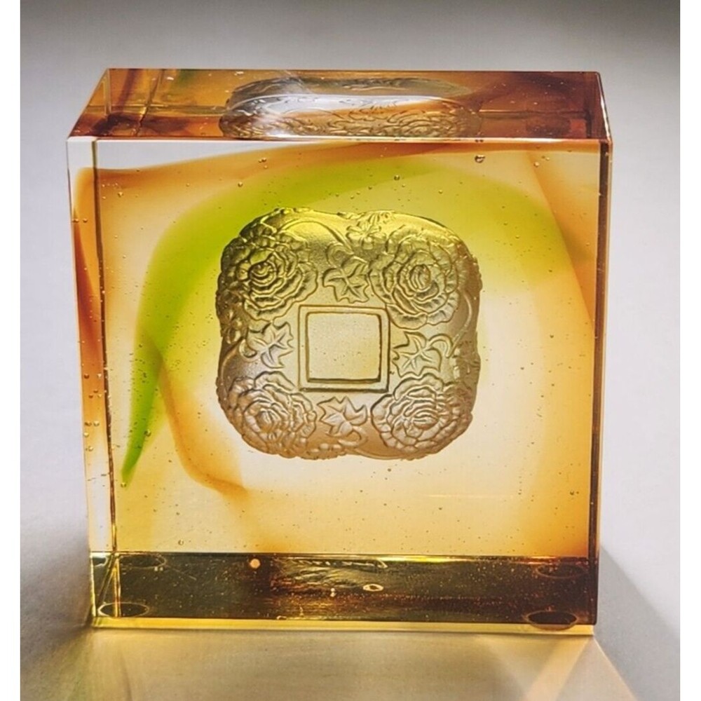 Liuli Crystal Glass Paperweight Complete Magnificence Signed Pate De Verre - Picture 2 of 16